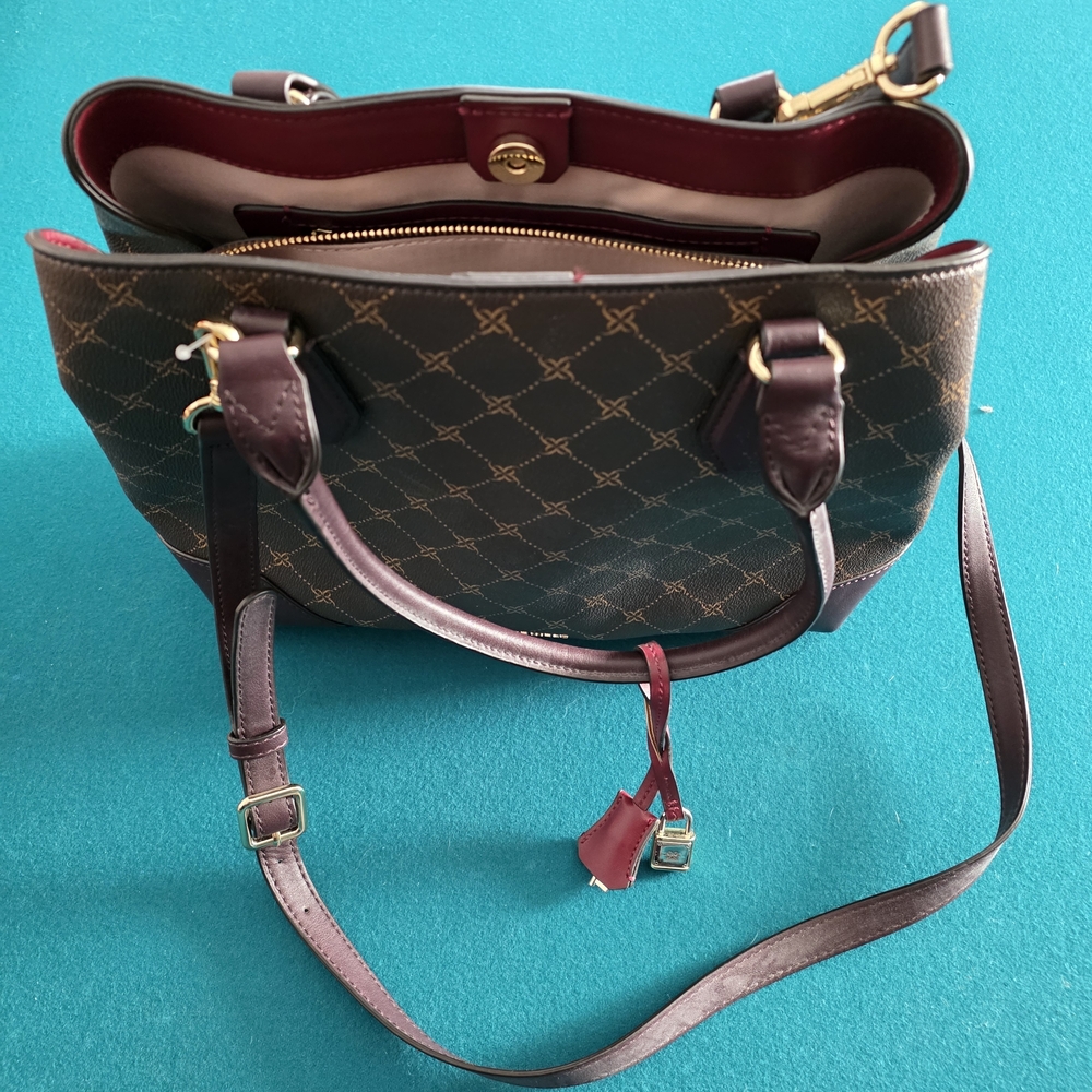 Nine West Brown and Burgundy Shoulder Bag- NWOT